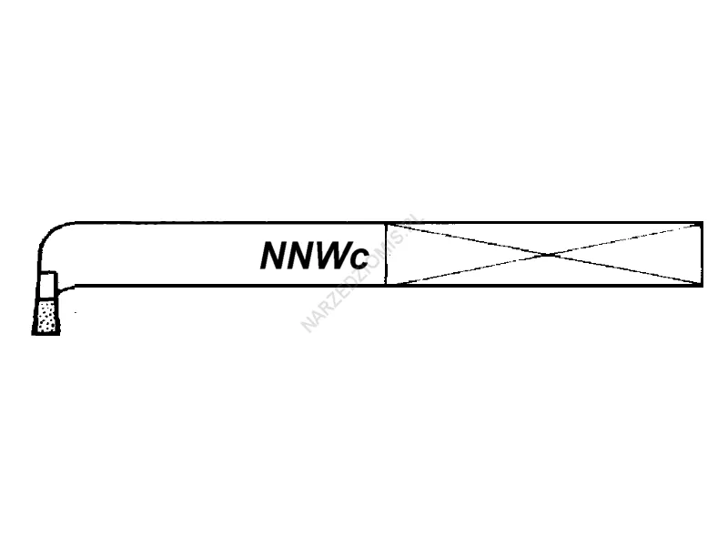 Rysunek techniczny: Nóż tokarski polski prod.NNWc 10x10 H20 ISO11